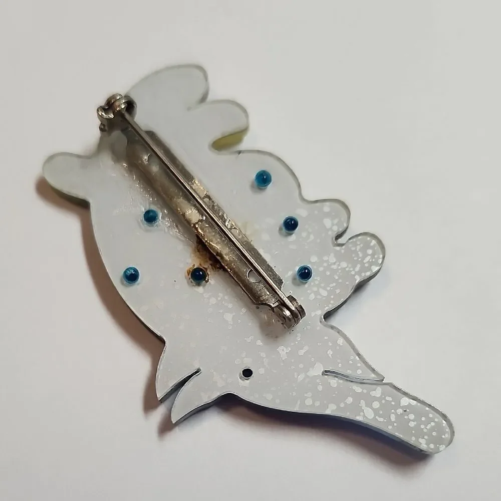 Mexican Folk Art Colorful Armadillo Brooch Pin
